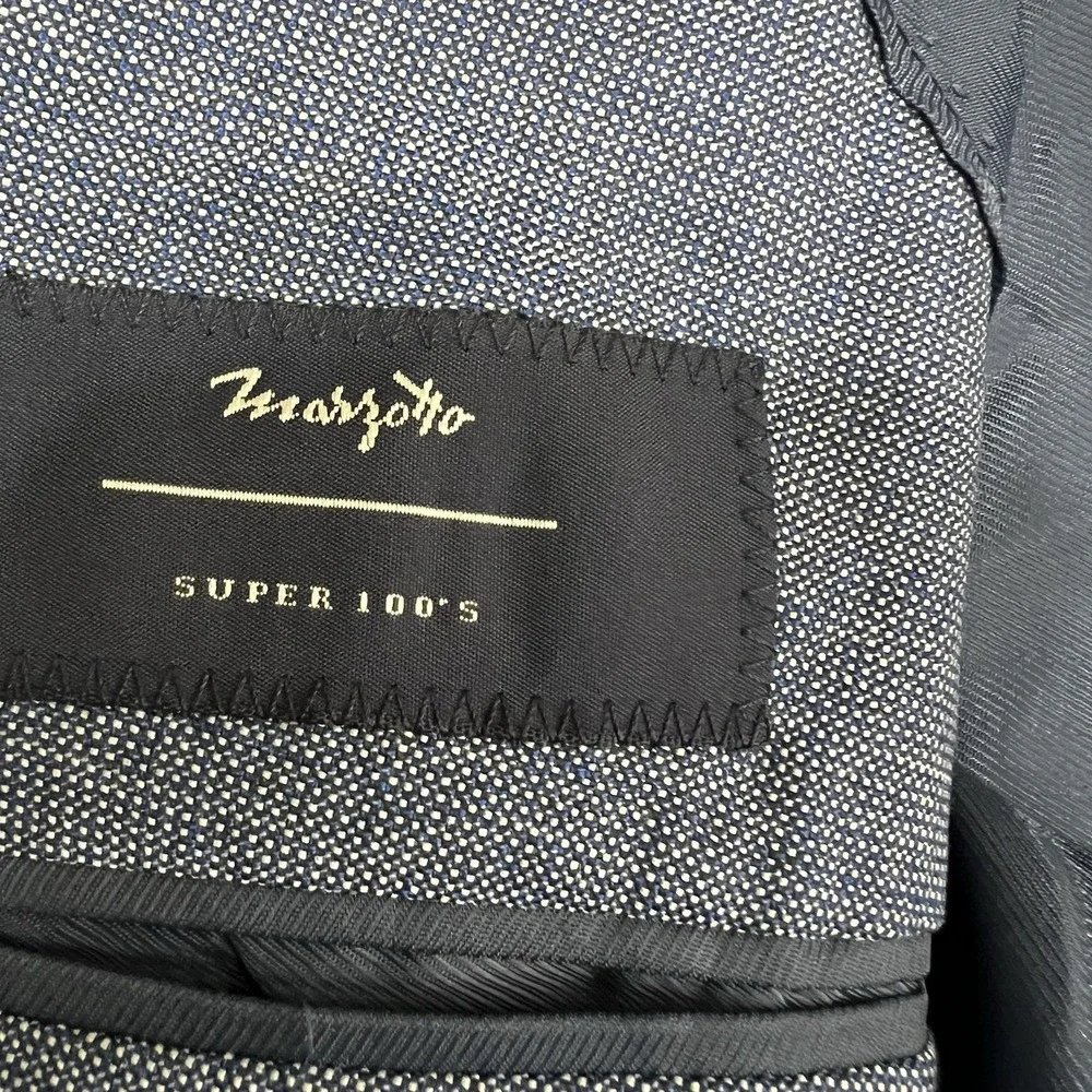 Banana Republic Blazer Mens 42‎ Short Slim Fit Blue Wool Marzotto Suit Jacket
